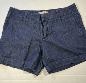 Banana Republic Womens Dark Wash Indigo Denim Cotton Shorts Size 6